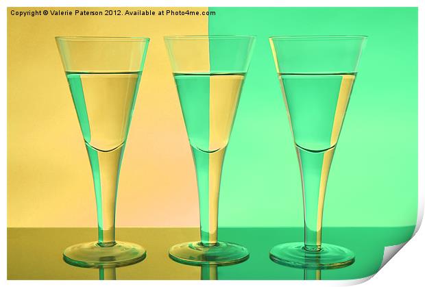 Coloured Glasses Print by Valerie Paterson