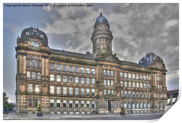 Glasgow Landmark Print by Valerie Paterson