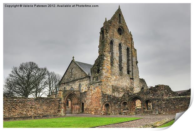 Ruins Of Kilwinning Abbey Print by Valerie Paterson