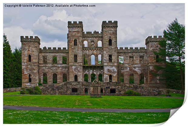 Loudoun Castle Ruin Print by Valerie Paterson