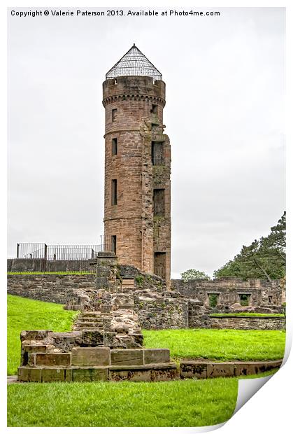Eglinton Tower & Ruins Print by Valerie Paterson