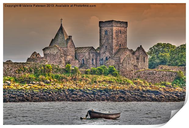 Medieval Inchcolm Abbey Print by Valerie Paterson