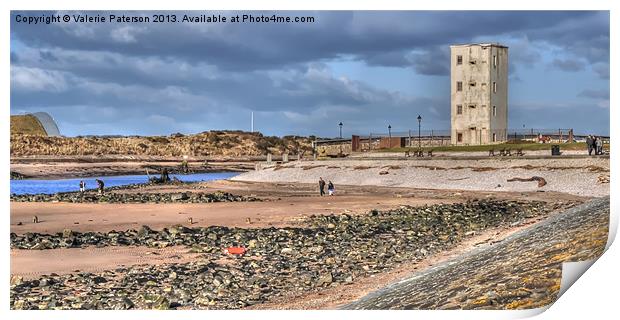 Low Tide At Irvine Harbour Print by Valerie Paterson