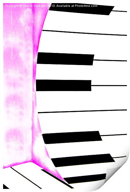 Piano Keys Print by Valerie Paterson