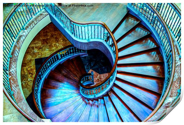 Swirl Staircase Print by Valerie Paterson