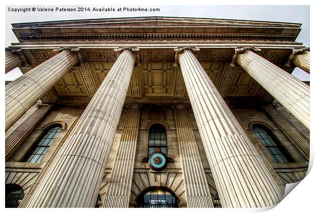 Pillars of Dublins Post Office Print by Valerie Paterson