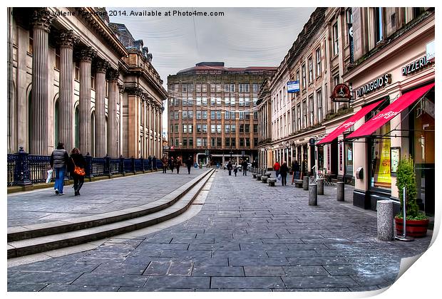 Merchant City Glasgow Print by Valerie Paterson