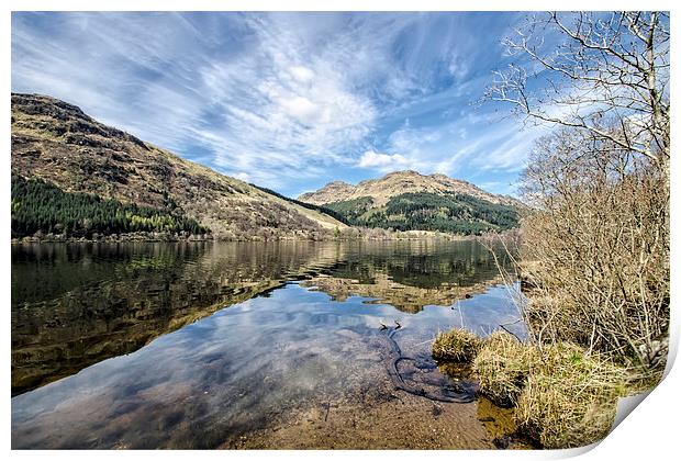 Loch Eck Reflection Print by Valerie Paterson