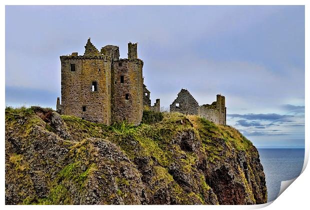 Dunnottar Castle Fortress  Print by Valerie Paterson