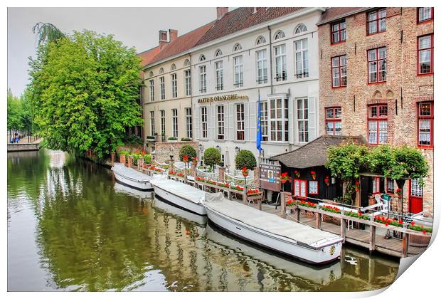 Sights of Brugge Print by Valerie Paterson