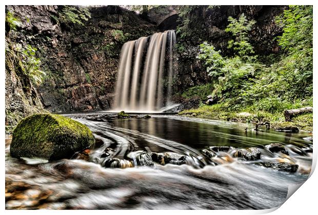 Dalcairney Falls Print by Valerie Paterson