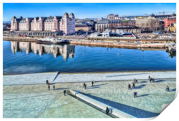 Oslo City View Print by Valerie Paterson