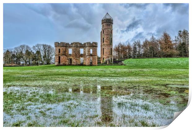 Eglinton Castle Reflection Print by Valerie Paterson