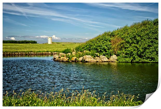 Irvine Boating Pond Print by Valerie Paterson