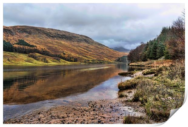 Loch Lubhair Reflection  Print by Valerie Paterson