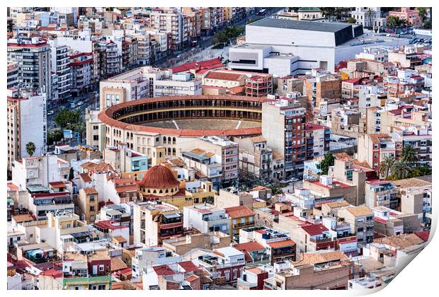 Alicante Bullring Print by Valerie Paterson