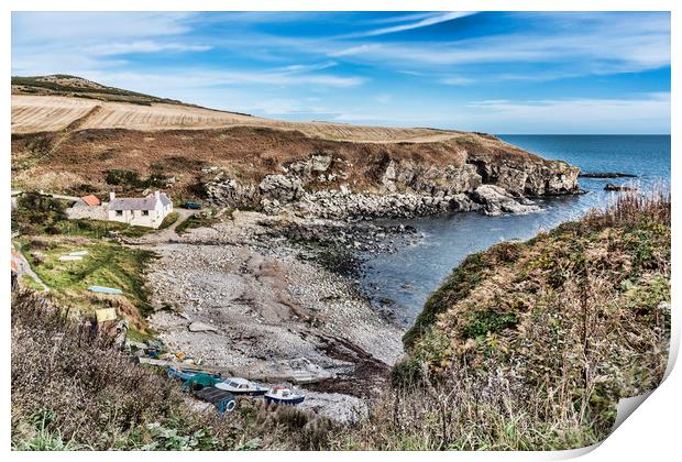 Newtonhill Bay Print by Valerie Paterson