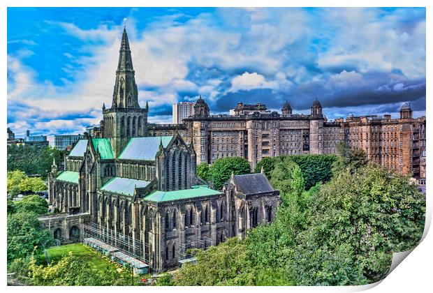 Glasgow Cathedral Print by Valerie Paterson