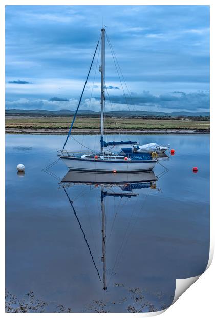 Irvine Harbour Boat  Print by Valerie Paterson
