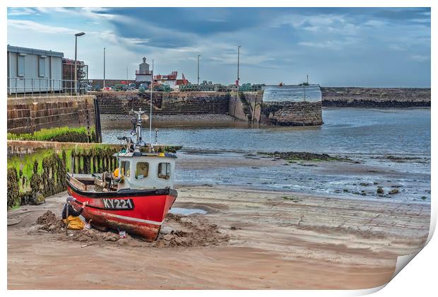 Arbroath Harbour Entrance Print by Valerie Paterson