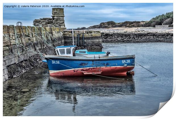 Dunure Harbour Print by Valerie Paterson