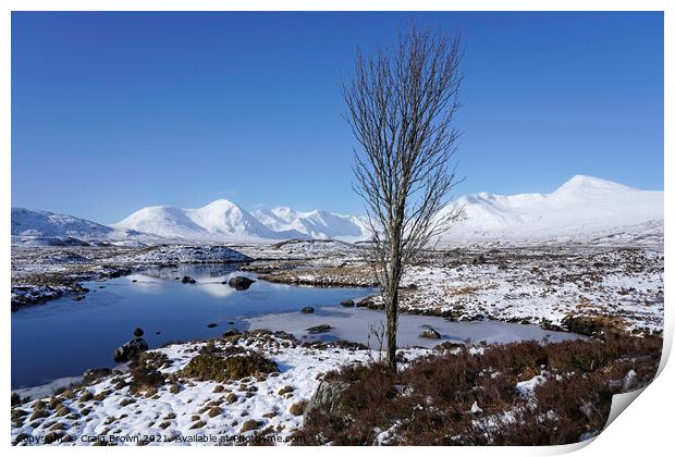 Rannoch Moor Snow Print by Craig Brown