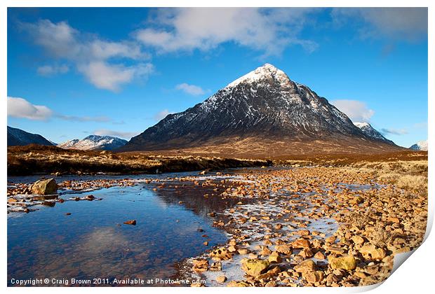 Buachaille Etive Mor, Scotland Print by Craig Brown