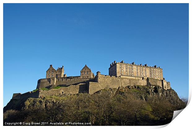 Edinburgh Castle Scotland Print by Craig Brown