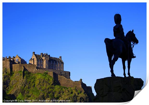 Edinburgh Castle Print by Craig Brown