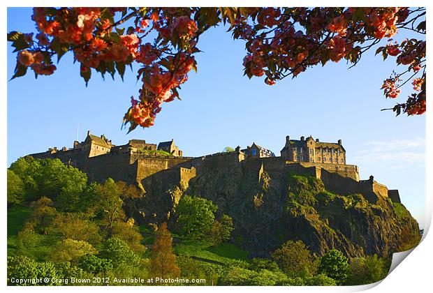 Edinburgh Castle Print by Craig Brown