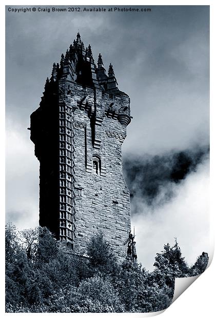 Wallace Monument, Scotland Print by Craig Brown
