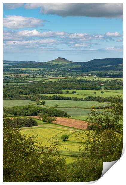 A prospect of Roseberry Topping Print by Gary Eason