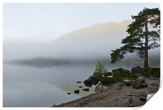 Misty morning, Loch Eck Print by Gary Eason