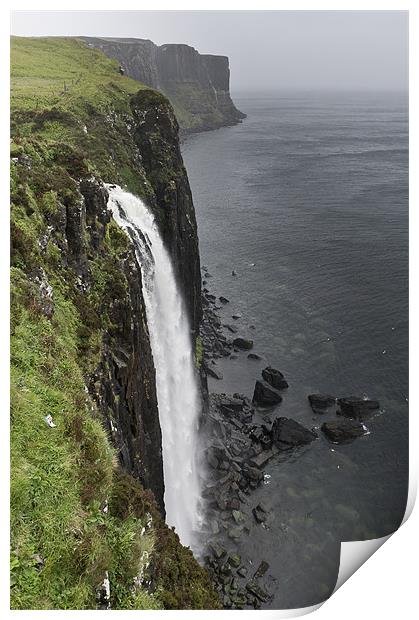 Kilt Rock and waterfall, Skye Print by Gary Eason