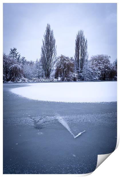 Frozen pond Print by Gary Eason