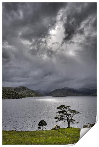 Clouds over Loch Quoich Print by Gary Eason
