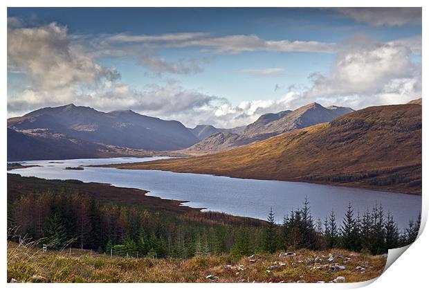 Highland view Loch Loyne Print by Gary Eason