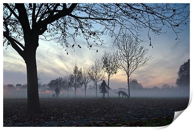 Misty afternoon in the park Print by Gary Eason