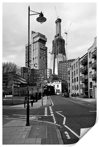 The Shard above Guy's Print by Gary Eason