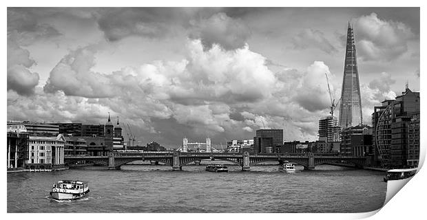 The Shard and Thames view Print by Gary Eason