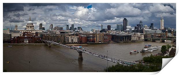 St Paul's and the City panorama Print by Gary Eason
