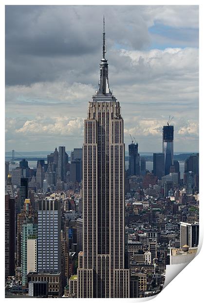 Empire State Building portrait Print by Gary Eason