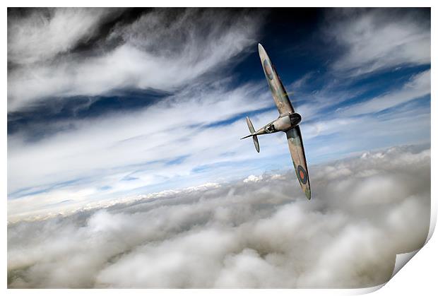 Freedom: Spitfire solo Print by Gary Eason