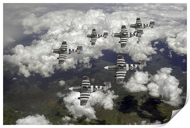 D-Day Mustangs Print by Gary Eason