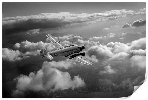 Travel in an age of elegance black and white versi Print by Gary Eason