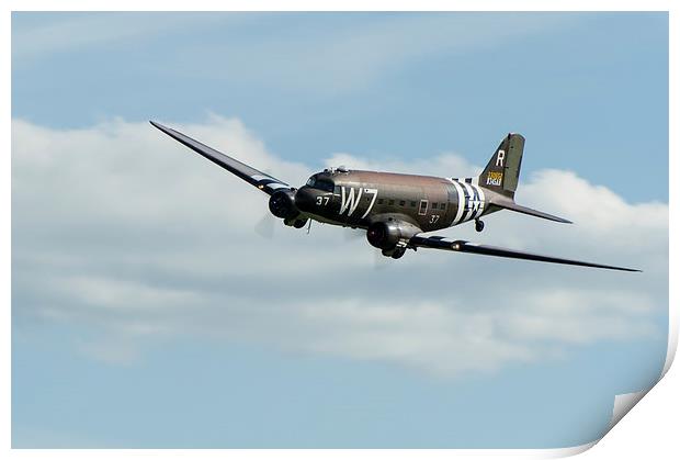 Douglas C-47 Skytrain Whiskey 7 Print by Gary Eason