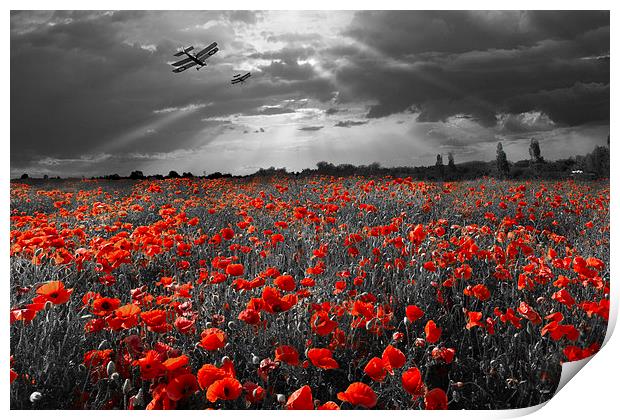 The final sortie WWI version selective colour vers Print by Gary Eason