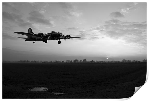 B-17 sunrise departure Print by Gary Eason