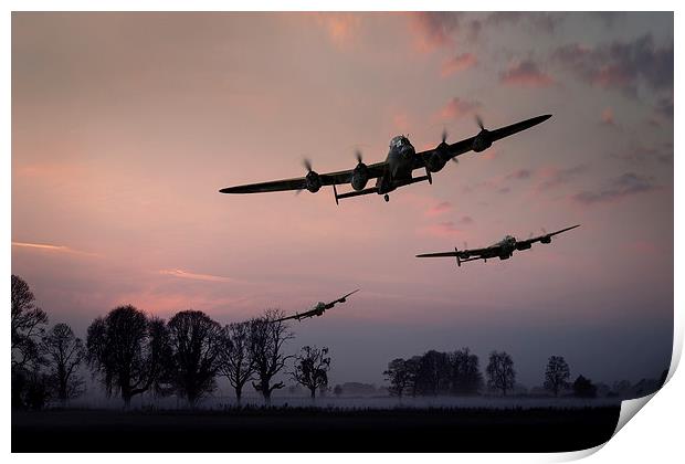 Dambusters departing from Lincolnshire Print by Gary Eason