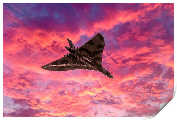 Going out in a blaze of glory XH558 Print by Gary Eason